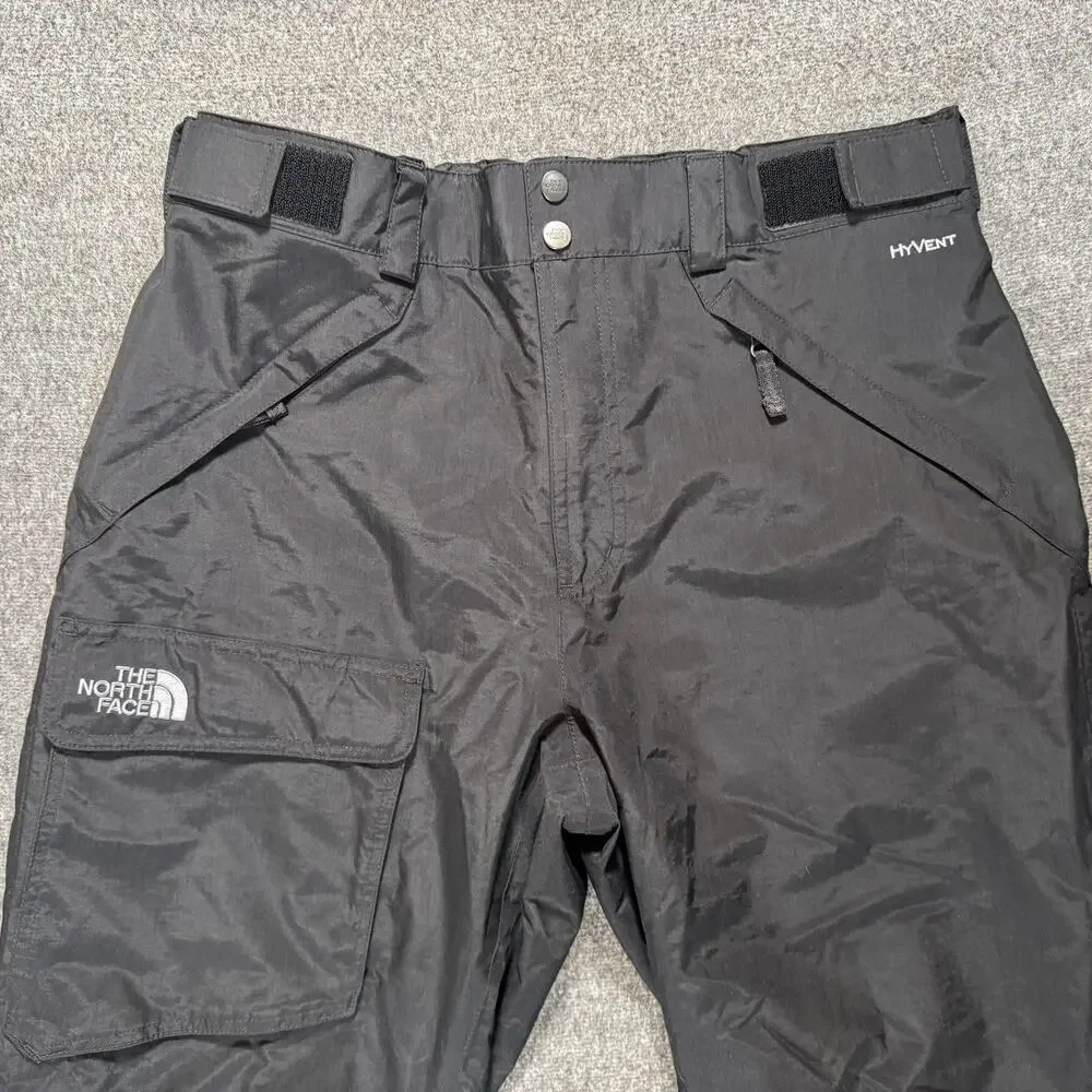 The North Face HyVent Snow Pants Mens Medium Black Waterproof Ski Cargo Vented